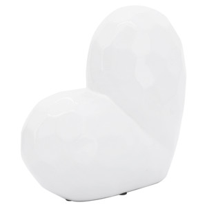 Scultura moderna a forma di cuore in ceramica per l'arredamento di casa, bagno e ufficio - Product Image 2
