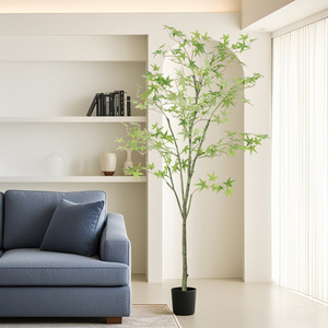 Arbre d'érable artificiel Dream Castle, bonsaï, 100 cm-200 cm, plante décorative d'intérieur, base en plastique PVC, fleurs en soie - Product Image 3