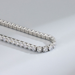 <span class=keywords><strong>Collar</strong></span> de diamantes de circonia cúbica de 2mm, 3mm y 4mm, joyería fina de lujo,925 <span class=keywords><strong>collar</strong></span> de plata de ley - Product Image 3
