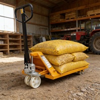Chariot élévateur manuel économique de 2 tonnes avec roues en caoutchouc, capacité de 2000 kg, manutention de palettes, prix compétitif
