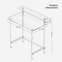 Bureau d'ordinateur moderne en acrylique OEM, simple, pour chambre à coucher, mini-bibliothèque, organisateur de rangement pour vestiaire, facile à assembler, pour gagner de la place