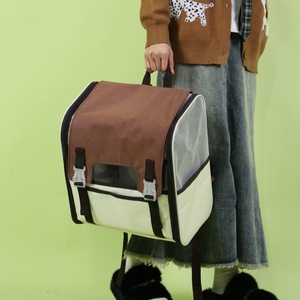 Portable Cat Carrier <b>Backpack</b> Oxford Fabric Breathable Minimalist Style Pet Travel Bag for Cats - Product Image 2