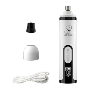 Penggiling Kuku Hewan Peliharaan Otomatis Daya Tinggi LED Lampu Ganda Pengisian Listrik Clipper Perawatan Kucing Anjing M5 ABS - Product Image 6