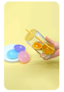 Chúng tôi RTS 16oz nhựa <span class=keywords><strong>Mason</strong></span> <span class=keywords><strong>Jar</strong></span> 50 gói rõ ràng <span class=keywords><strong>Mason</strong></span> uống Acrylic ly có nắp đậy và nhựa rơm - Product Image 3