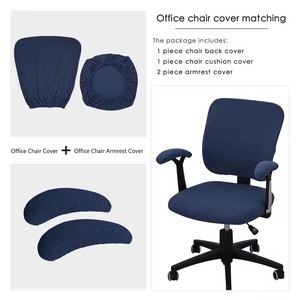 Non-Slip Stretch Slipcover Set for Dining and Office <strong>Chair</strong> Includes Cushion Back <strong>Cover</strong> and Armrest for Computer Desk Home Use - Product Image 5