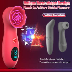 Stimulateur de langue à 9 fréquences, design rose, masseur, masturbateur avec écran LCD, vibrateur - Product Image 3