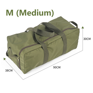 DF22 Small Olive Green Oxford Cloth <b>Storage</b> Bag 70x30x26cm Portable Duffel Tote for Travel and <b>Outdoor</b> Use - Product Image 2
