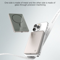 Maßgefertigte Mini Ultra Slim ABS Typ-C Dual 15W 20W 5000mAh 10000mAh Schnellladende Kabellose Magnetische 2-in-1 Tragbare Powerbank