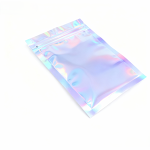 أكياس بلاستيكية مخصصة بالجملة من البولي إيثيلين مع تأثير هولوغرافي، حقيبة تغليف متينة بسحاب، كيس مختوم من <span class=keywords><strong>3</strong></span> جوانب - Product Image 6