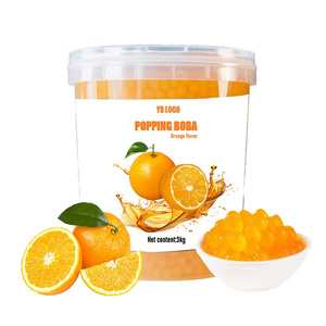 Perles de Boba Éclatantes Orange en Gros pour Garniture de Bubble Tea et Garnitures de Boissons Boba Premium, Idéales pour le Bubble Tea - Product Image 3