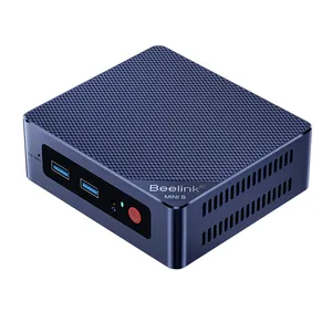 Beelink Mini S12 Pro intel N100 Mini S 16GB 500GB, komputer mini pc Gaming kantor Desktop dengan fitur pengiriman Global