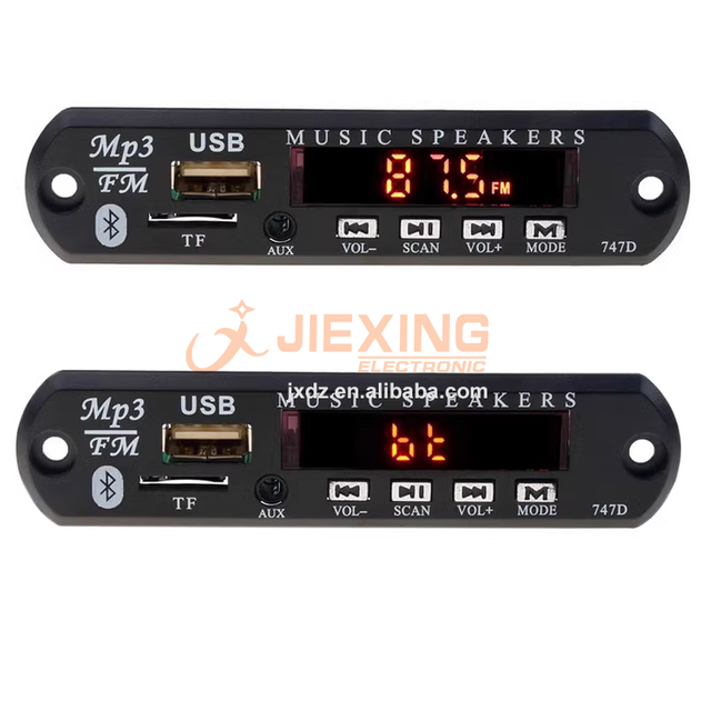 747D MP3 Decoding Board TF Card USB With BT FM 5V 12V Module