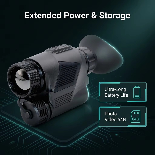 LNTV-TMU Four-in-One 640*512 Infrared Detector Wireless Image Transmission Thermal Monocular IP67 Waterproof 400m Range 50Hz