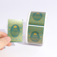 Marquage à chaud étanche auto-adhésif vinyle rouleau feuille autocollants or rouleau personnalisé papier étiquette logo autocollants étiquette transparente