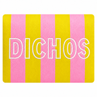 DICHOS pour logo personnalisé, sac de voyage et de maquillage tendance en polyester à rayures contrastées avec fermeture éclair, forme octogonale verticale