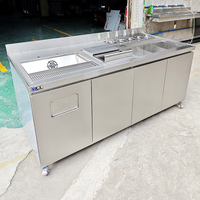 Lanxin Établi de barman en acier inoxydable Bar à eau Table d'opération Abreuvoir à vin Équipement d'armoire à vin Personnalisation