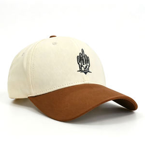 Gorra de Béisbol con Logotipo Personalizado, MOQ Bajo, OEM ODM, Bordado 3D, Dos Tonos Beige, Estilo Vintage, Estructurada, 6 Paneles, Cierre a Presión - Product Image 2
