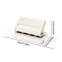 Perforatrice K-triYo de haute qualité rose et blanche à motif champignon, perforation 4 trous pour formats A7/A6/A5/A4/A3
