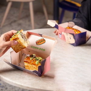 Cajas Ecológicas Personalizadas de Grado Alimenticio Reciclado <span class=keywords><strong>para</strong></span> Sándwiches, Baguettes, Hamburguesas, Aros de Cebolla Frita, Pollo Frito y <span class=keywords><strong>Comida</strong></span> <span class=keywords><strong>Francesa</strong></span> - Product Image 2