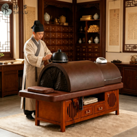 Table de massage automatique infrarouge sans fumée pour moxibustion, design chinois, pour salon commercial, éponge haute densité, entrepôt, école