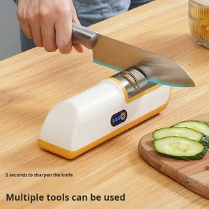 Nouvel affûteur de couteaux électrique multifonctionnel en acier inoxydable, rechargeable, petit et rapide, pour cuisine - Product Image 2