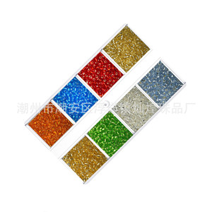 Perles de verre rondes transparentes de 2-3 mm, sept couleurs, pour point de croix, artisanat, fabrication de bijoux, perles en vrac - Product Image 5