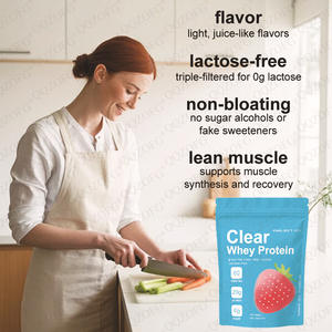 OEM クリアプロテインパウダー パケット 20g 女性男性用 ラクトースフリー グラスフェッド ホエイアイソレート グルテンフリー ゼロシュガー - Product Image 6