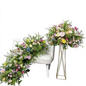 SMOOTH Artificial <b>Wedding</b> <b>Arch</b> Silk Roses 1.8-2.4m Green Leaves Broken Asymmetric Design Customizable Aisle Flower Decoration - Product Image 1