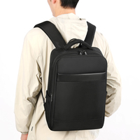 Sac à dos de voyage professionnel en nylon balistique anti-rayures avec port de charge USB, grande capacité, résistant à l'eau, pour ordinateur portable