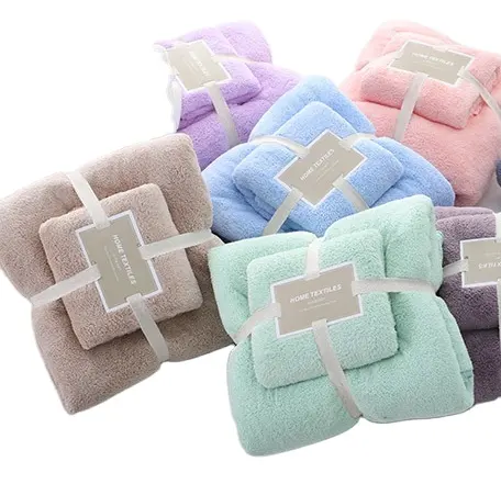 Conjunto de toalla de baño personalizado, conjunto de Toalla de microfibra de 2 piezas, regalo, oferta directa de proveedor de China