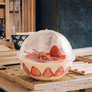Boîte à gâteau de <span class=keywords><strong>boule</strong></span> de Mousse de Noël transparente emballage de Soufflé recyclable bol de noix de coco Portable pour boîte à emporter de salade de fruits Sushi - Product Image 6