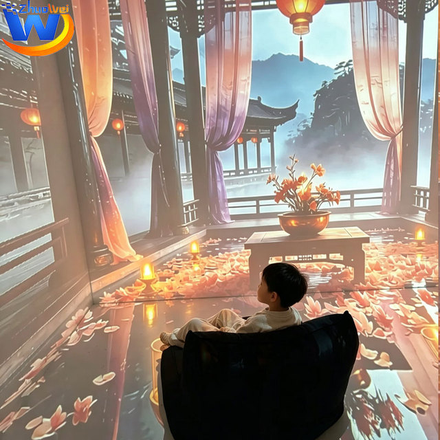 Wall and Floor 3D Multimedia Projection System Commercial Immersive All in One Interactive Projector Solution