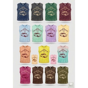 Camiseta sin mangas con cuello redondo y manga corta para niños, 100% algodón, 32 com, lavado ácido, 160 g/m² (47) - Product Image 1