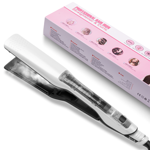 Fer à lisser et à friser en céramique 2 en 1 Écran LCD Fer plat à vapeur électrique à chauffage rapide pour usage domestique - Product Image 1