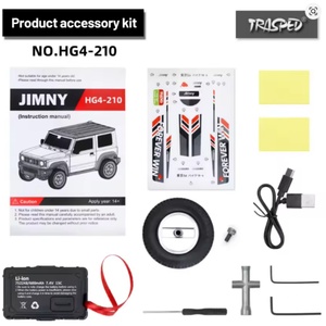 NOUVEAU HG4-210 1:16 Jimny 4x4 Voiture RC tout-terrain entièrement proportionnelle avec lumières LED, klaxon et effet de fumée, prête à l'emploi, en métal, pour les passionnés de RC - Product Image 3