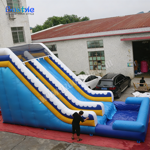 Tobogán Acuático Inflable de PVC de Grado Comercial con Doble Carril y Piscina, Tobogán Acuático Inflable Grande para Niños, Ideal para Fiestas en el Patio Trasero - Product Image 5