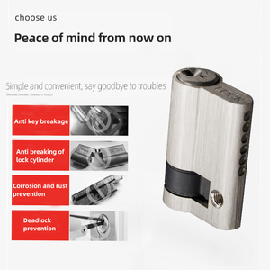 उच्च सुरक्षा <span class=keywords><strong>40</strong></span>/45 मिमी मोर्टिज लॉक के लिए कुंजी ठोस पीतल आधा सिलेंडर उपयोग के साथ - Product Image 2