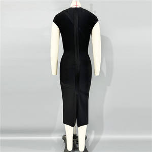 Robe midi d'été sans manches, couleur assortie, fendue, dos nu, pour femmes. - Product Image 5