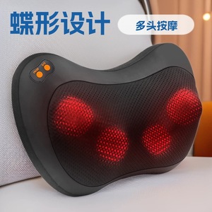 Massage Pillow 4 Heads Black Neck Shoulder Back Waist Car Home Use USB Powered Kneading Massage - Product Image 2