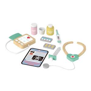 Ensemble de jouets de médecin en <span class=keywords><strong>bois</strong></span> jouet de jeu de rôle pour enfants jouet médical de médecin simulé avec boîte médicale - Product Image 5