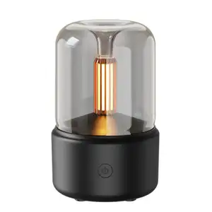 2023 unique Design Aroma, Diffuser Humidifier 120ml Car home desk Humidifier USB Portable candle light Aromatherapy Machine/