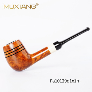 Muxiang Briarwood Pipe Straight Handle Solid Wood Vintage Style Tobacco Pipe For Men Fa10129q1x1h - Product Image 1