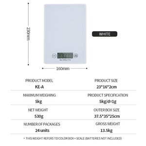 Balance de précision 1g pour épices, populaire, avec écran tactile en <span class=keywords><strong>verre</strong></span> <span class=keywords><strong>trempé</strong></span> et panneau résistant à l'huile pour la pâtisserie - Product Image 2