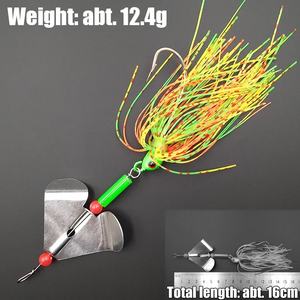 Lunker 12.4g bruyant <span class=keywords><strong>Buzz</strong></span> dur pêche à la traîne Wobblers métal Spinner appâts lame rotative bulle Vibration hélice pour poisson d'eau douce - Product Image 2