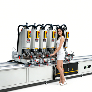 Máquina perforadora de 6 cabezales con múltiples husillos y control PLC para perfiles de PVC/UPVC, puertas, ventanas y muros cortina de alta calidad - Product Image 5