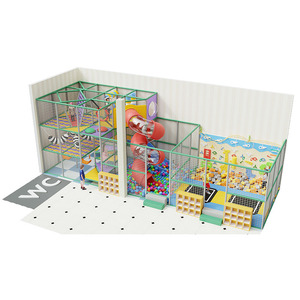 Divertido Parque Infantil Comercial de Múltiples Niveles para Interiores, Área de Juegos Suave Personalizada con Túneles y Piscina de Pelotas para Hoteles y Resorts - Product Image 1