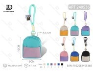 <b>Backpack</b> Pendant Coin <b>Purse</b> Mini 5 Inch Zipper Closure Unisex Wrist Strap Simple Style Non Woven Fabric Polyester Lining - Product Image 1