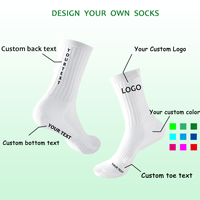 Échantillon gratuit, logo personnalisé, chaussettes en coton décontractées noires et blanches, chaussettes de sport antidérapantes, design de mode