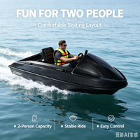 Bateau gonflable électrique de course haute vitesse personnalisé pour la vente en gros, kart aquatique portable, jet ski pour le lac