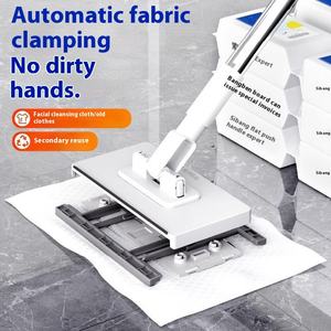 Recién llegado, toallitas húmedas reutilizables reemplazables, toalla manos libres, cambio de papel automático, fregonas de pared plana, fregona de limpieza de suelo - Product Image 6